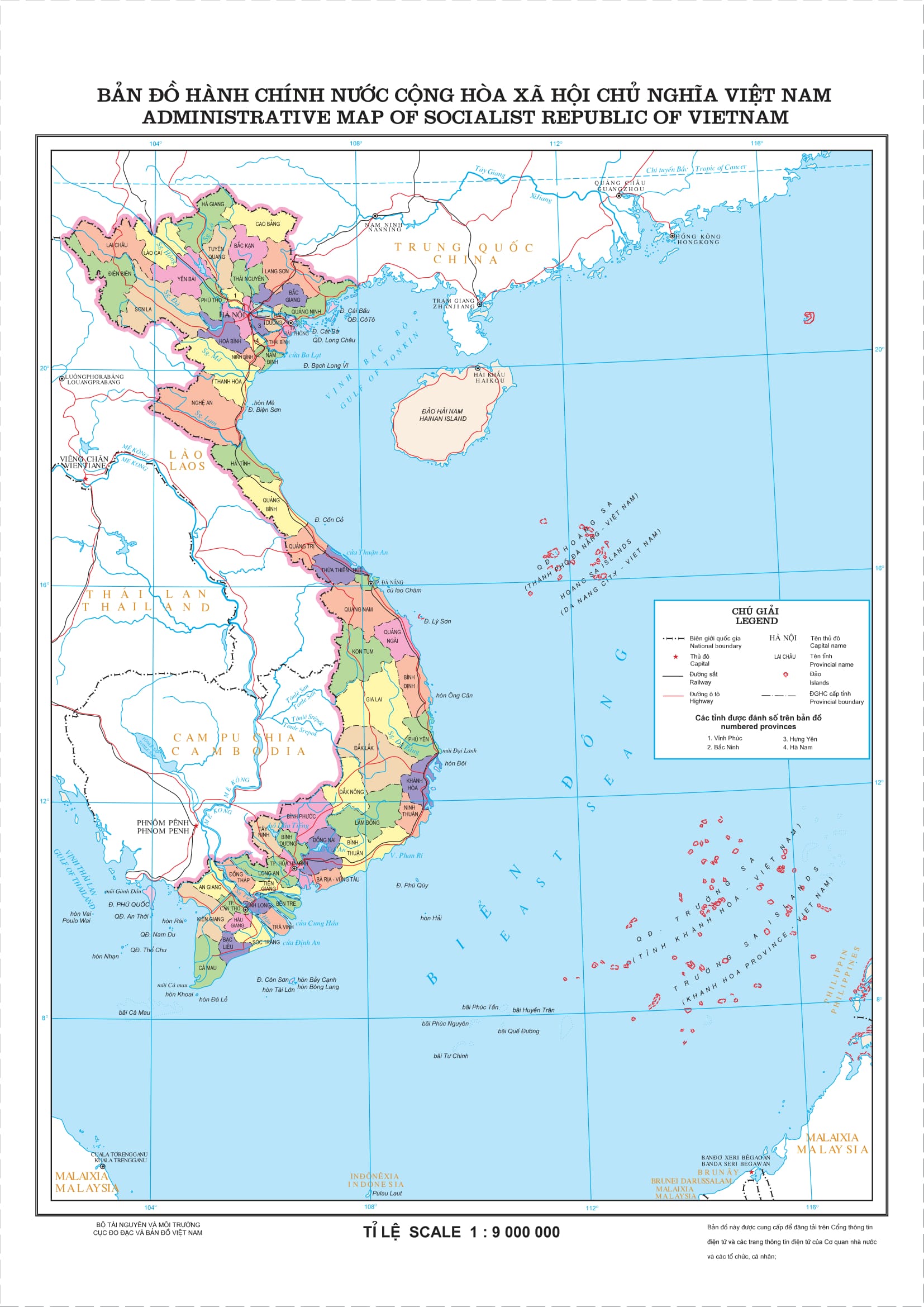 Bản đồ Việt Nam khổ lớn, Vietnam map