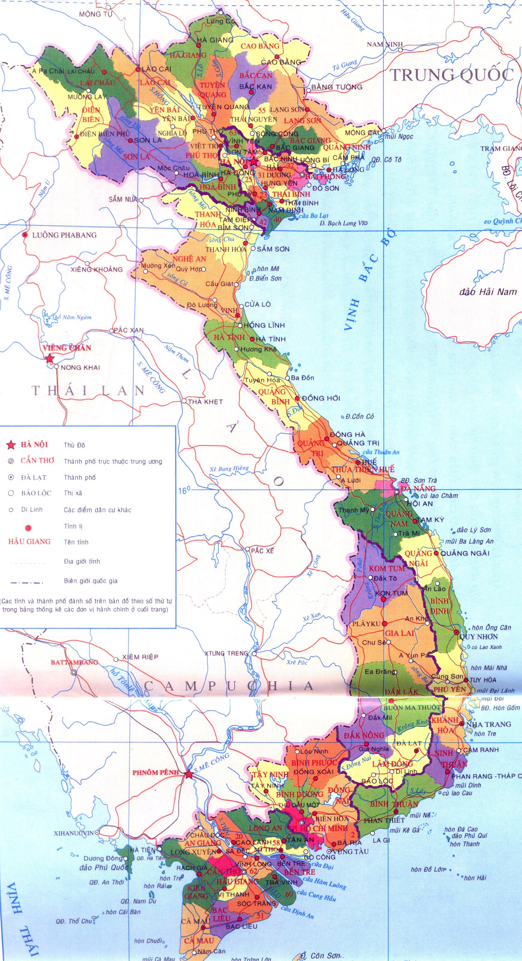 Bản đồ địa hình, địa chất Việt nam