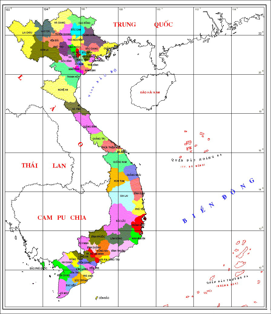 Hình ảnh Map Vietnam khổ lớn 
