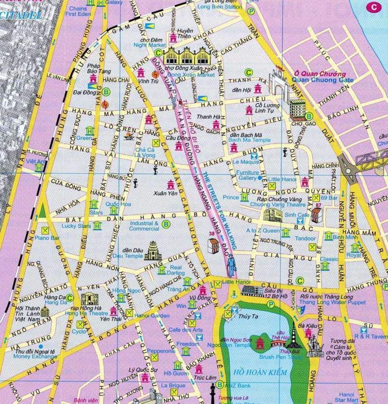 Bản đồ du lịch phố cổ Hà Nội