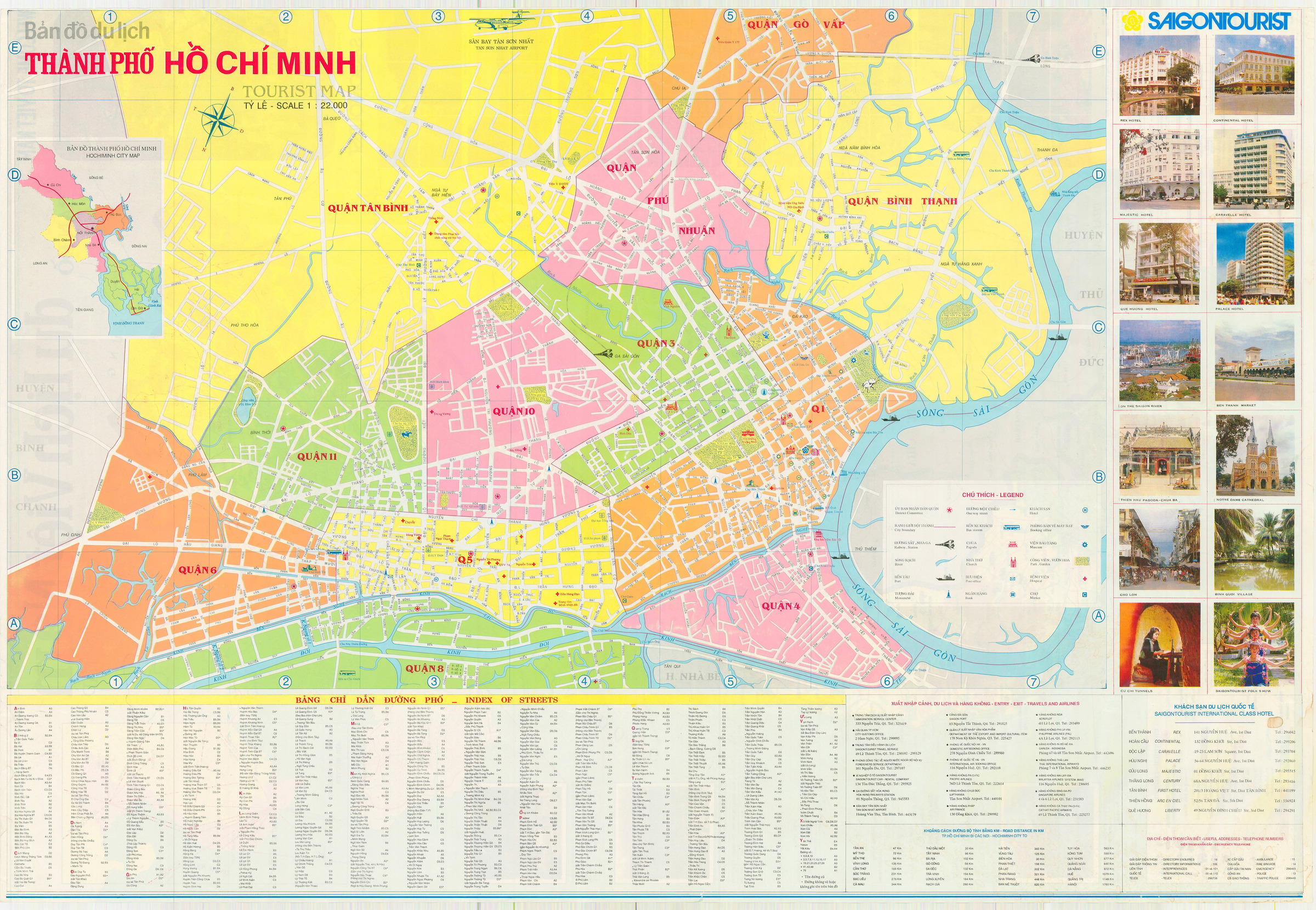 Bản đồ đường đi địa điểm du lịch thành phố Hồ Chí Minh