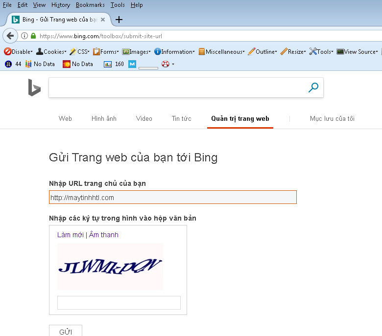 Hướng dẫn đưa web lên Bing | Submit URL Bing.com