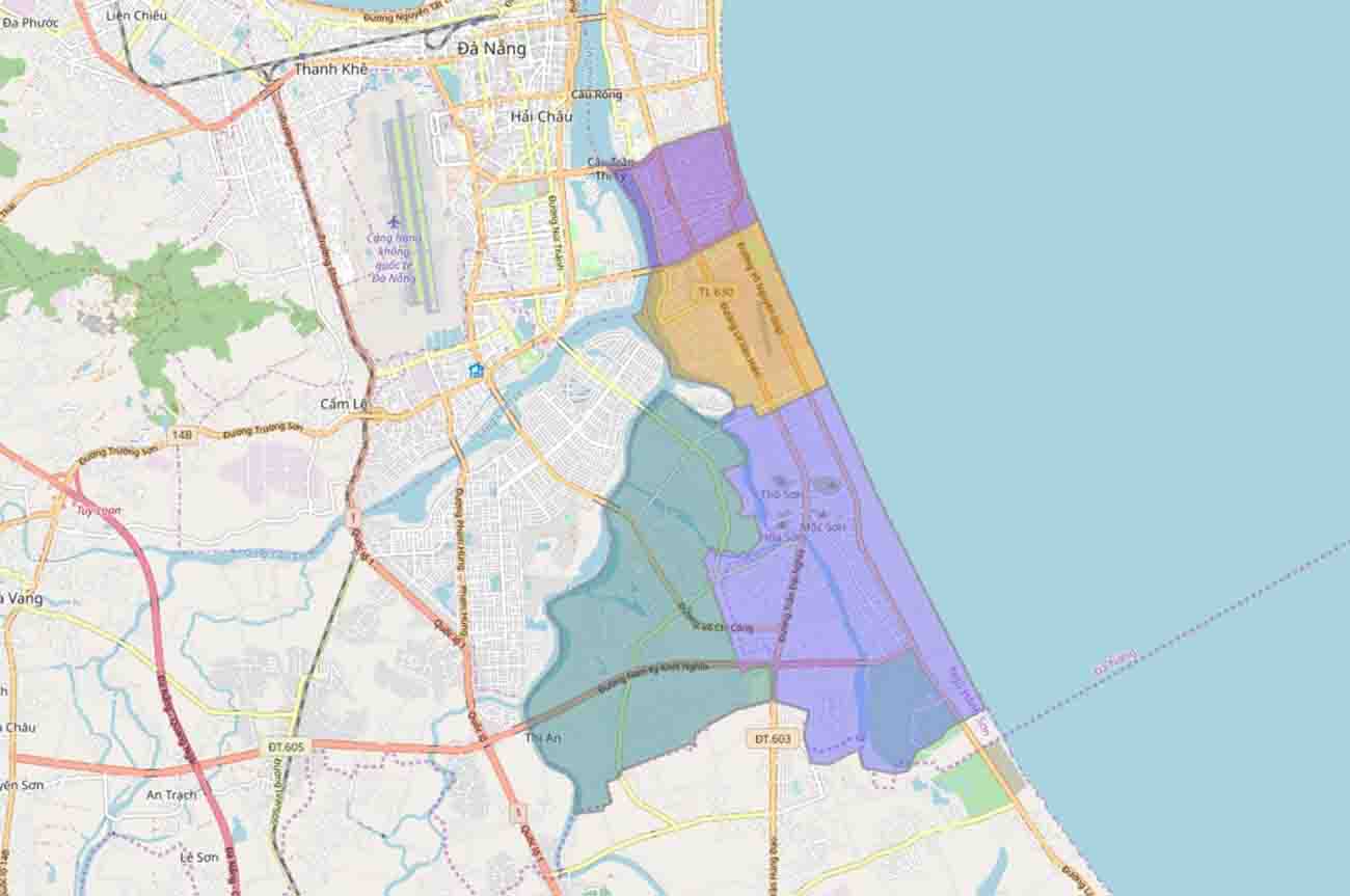 Bản đồ hành chính quận Ngũ Hành Sơn Tp Đà Nẵng
