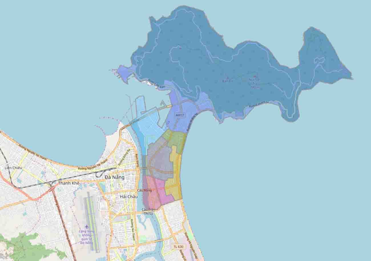 Bản đồ hành chính quận Sơn Trà Tp Đà Nẵng