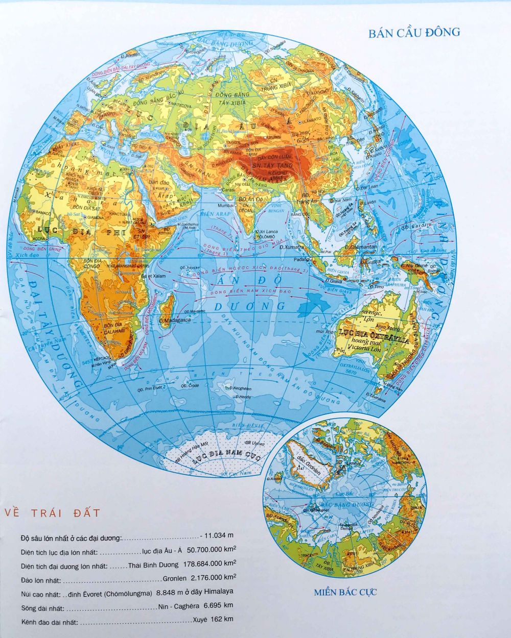 Bản đồ thế gới và các châu lục khổ lớn full hd mới nhất